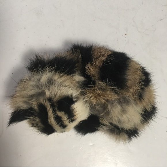 Vtg Real rabbit fur sleeping Cat Kitten Realistic So Super Soft 6” - Picture 2 of 6